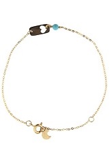 nice itsy-bitsy open heart plaque baby gold bracelet
